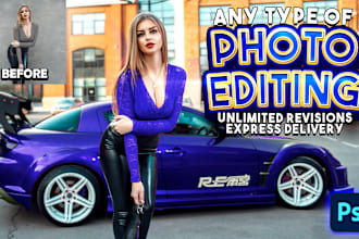 do adobe photoshop editing and retouching, image manipulation