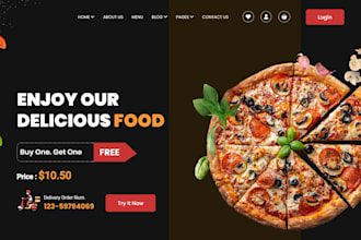 build restaurant website, online food, wordpress website, food website,