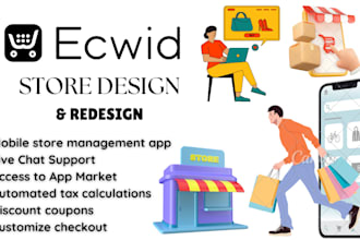 design a responsive ecwid website or redesign ecwid website