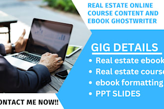 real estate ebook ghostwriter, real estate online course, home, interior decor