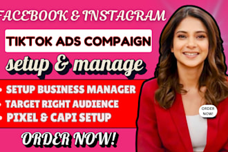 do facebook shop, instagram shop, tiktok shop page promotion, ads campaign setup