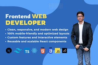 provide web front end development and next js web development