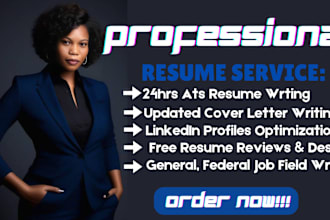federal jobs resume, cover letter, linkedin optimization cv, agile scrum masters