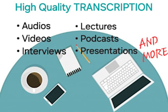 transcribe audios, videos and more with high accuracy