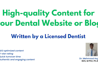 create content for your dental website or blog