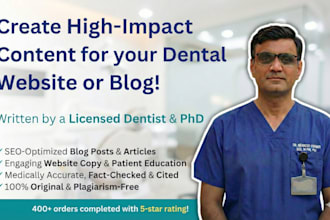 create content for your dental website or blog