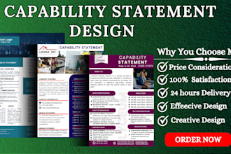 create a compelling capability statement design, government capabilty statement