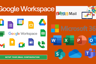 setup google workspace, office365, g suite, email migration, zoho mail