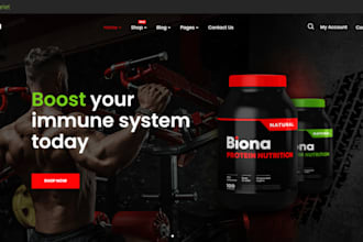 design health store food supplements shopify store food supplements website
