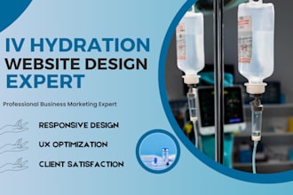 design iv hydration website iv therapy website iv hydration medical website
