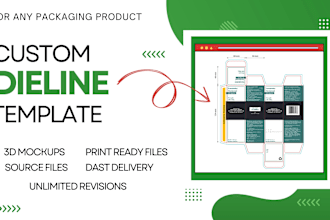 create product packaging box template dieline and cutlines