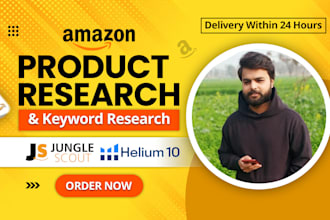 do top amazon keywords research with helium10 and jungle scout