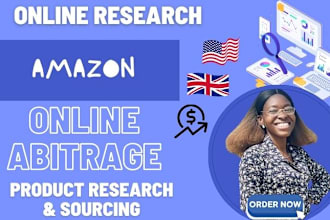 do online research, amazon fba online arbitrage product research USA,UK