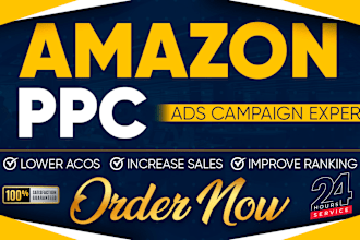 setup and manage amazon ppc campaigns and advertising ads