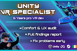 review your unity VR experience for comfort, usability and feel