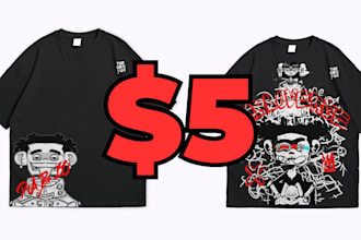 do amazing cartoon t shirt design for you