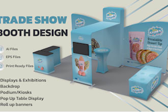 design trade show booth and backdrop