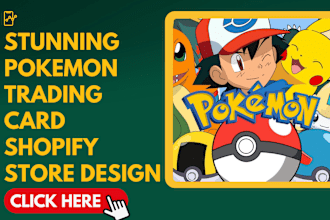 design pokemon shopify store pokemon website trading card store game card store
