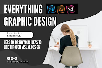 be your professional graphic designer and mock up designer