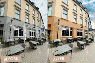 do a professional photoshop edit, real estate, background removal and more