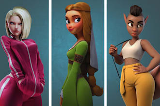 do 3d character model game assets art blender unreal engine character unity