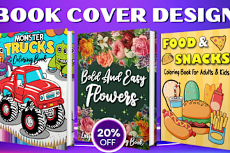 design book cover, ebook cover, amazon KDP cover with 3d mockup