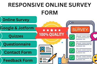 create online survey form, jotform, google form, questionnaire
