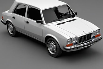 do 3d car modeling rendering, car modeling, 3d truck, vehicle for 3d printing