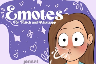 custom emotes for your twitch channel or stickers for you