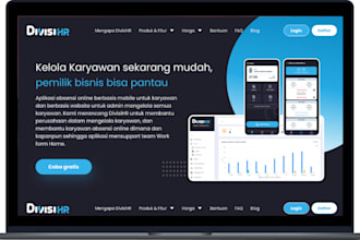 design and develop your landing page website