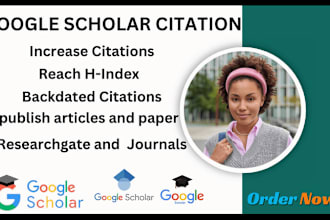 increase google scholar citation, researchgate and journals