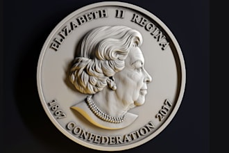 sculpt 3d bas relief 3d coin model 3d medallion 3d coin cnc design 3d printing