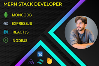 develop mern stack website as mern stack developer using react nodejs
