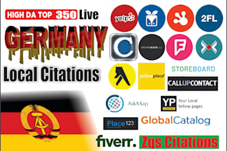 do 350 germany local citations and directory submission for german business