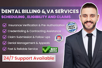 do eligibility verification, tar, dental billing, follow up, dental VA