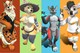 vrchat avatar 3d model furry avatar vr character vtuber nsfw vrc avatar fursona