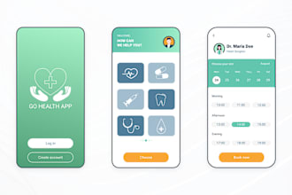 develop a telemedicine app, pharmacy app, healthcare app and doctor app