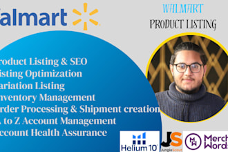 create and optimize walmart listings, walmart SEO, wfs and bulk listings