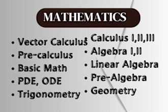 math expert assignments linear algebra calculus geometry  differential equations