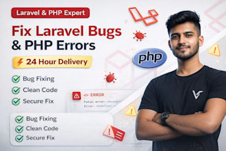 fix laravel bugs, laravel errors, and php laravel web development issues
