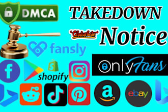 remove harassing defaming content  fb,reddit,yt,onlyfan,ig, tiktok under dmca