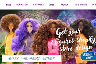 design doll shopify store doll barbie toy dropshipping store crochet toy website