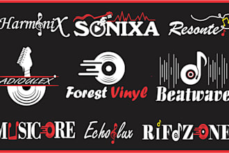 design custom logo for dj band music or any business