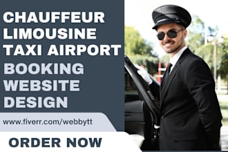 design converting chauffeur website limousine taxi website airport pickup websit