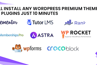 install tutor lms pro,elementor pro ,astra pro rankmath pro