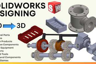 create solidworks models, 2d drawings and mold designing