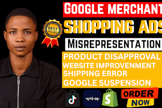 fix google merchant center suspension and misrepresentation