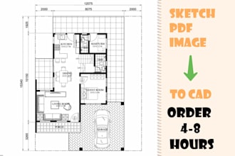 convert pdf, blueprint sketch, jpg to archicad
