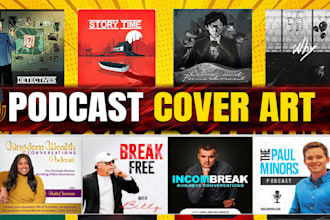 design a professional podcast cover art
