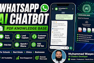 build a whatsapp ai chatbot with PDF knowledge base for business